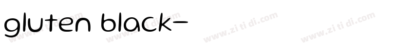 gluten black字体转换
